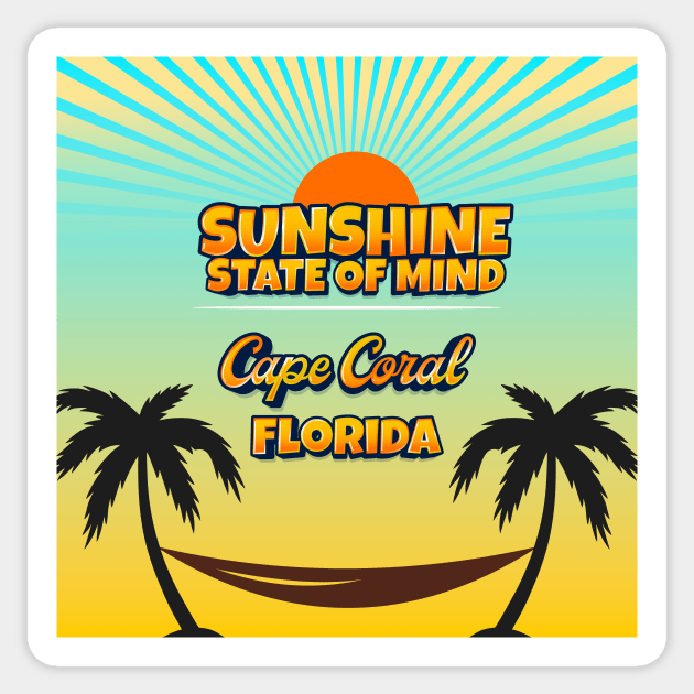Cape Coral Florida - Sunshine State of Mind Sticker by Gestalt Imagery